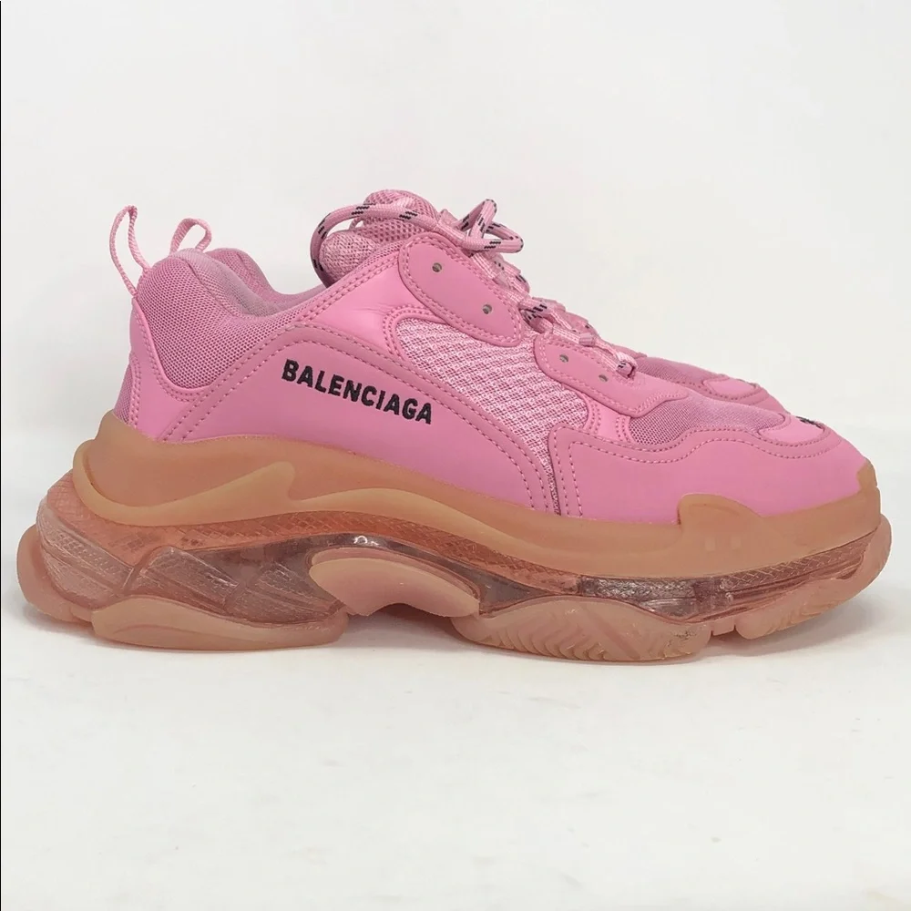 Balenciaga Triple S Pink Clear Sole Women’s Sneakers - Size EU 39 (9W) No Box - Picture 9 of 13